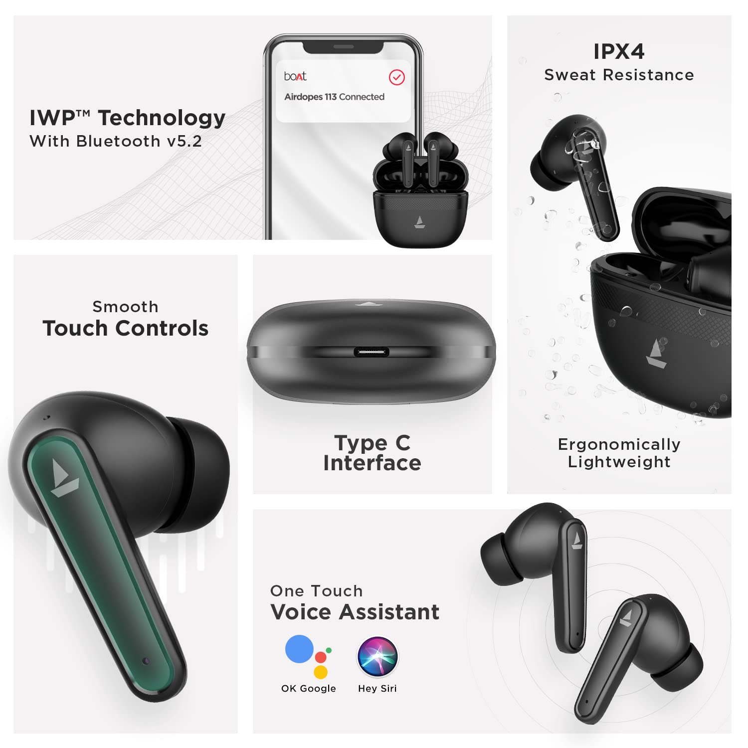 boAt Airdopes 113 TWS Wireless in Ear Earbuds